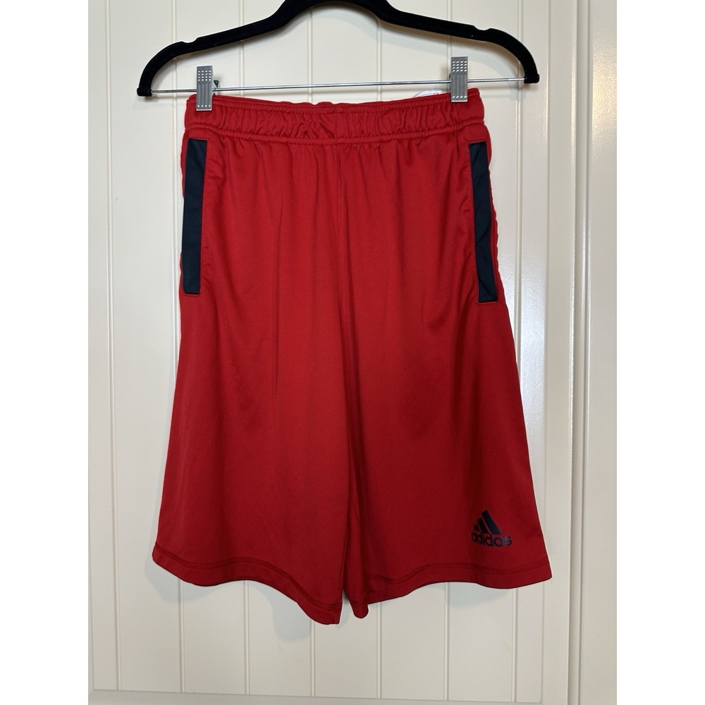 Adidas Climalite Red Mens athletic basketball gym shorts,‎ sz S